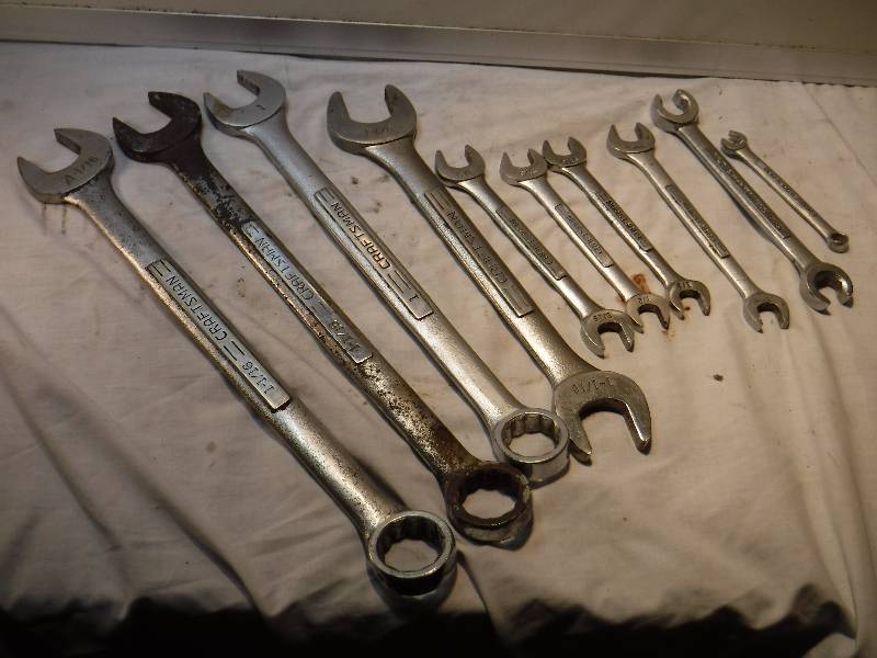 lot 1065 image: 10 craftsman wrenches