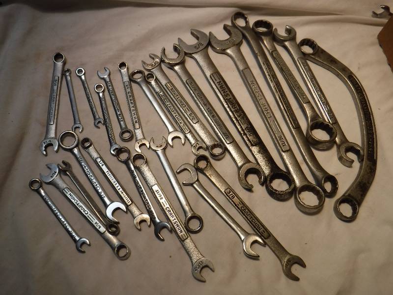 lot 1144 image: 26 various wrenches mostly Craftsman