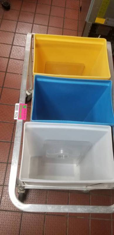 lot 9526 image: Channel Aluminum Ingredient Bin Cart