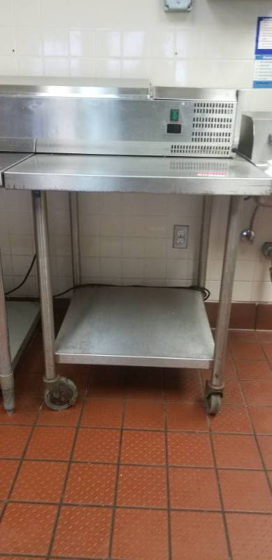 lot 9518 image: Stainless Steel Table With Undershelf
