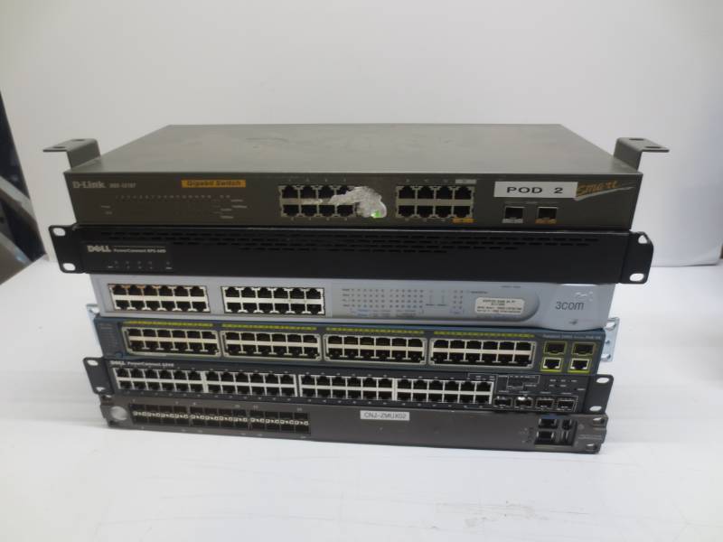 lot 1203 image: Lot of 6 misc network switches