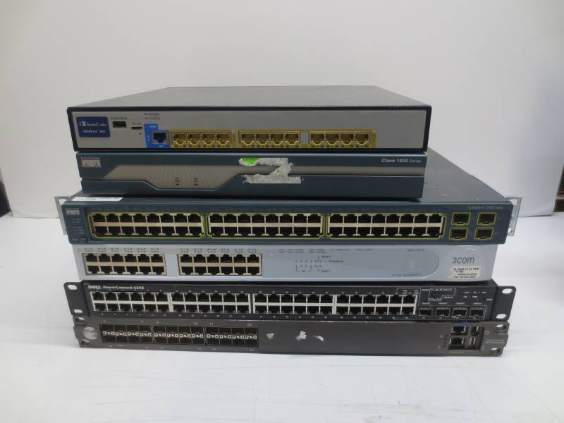 lot 1204 image: Lot of 6 misc network switches