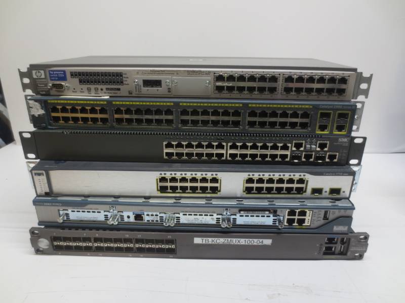 lot 1205 image: Lot of 6 misc network switches