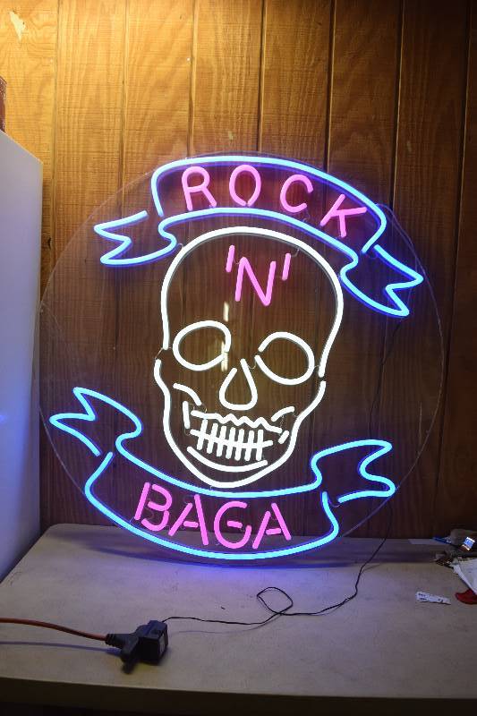 lot 62 image: Plexiglass LED Sign