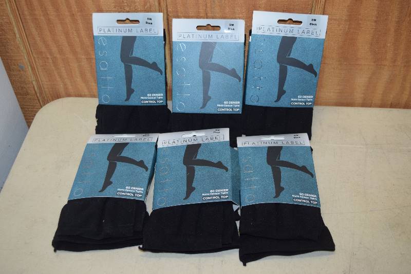 lot 172 image: 6 Pair Esatto Control Top Matte Opaque Tights