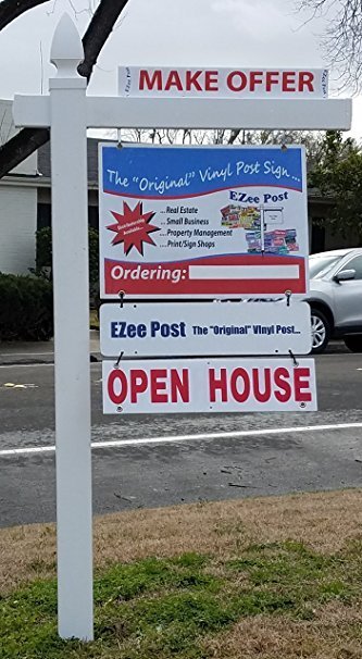 lot 28 image: EzeePost Vinyl Sign Post
