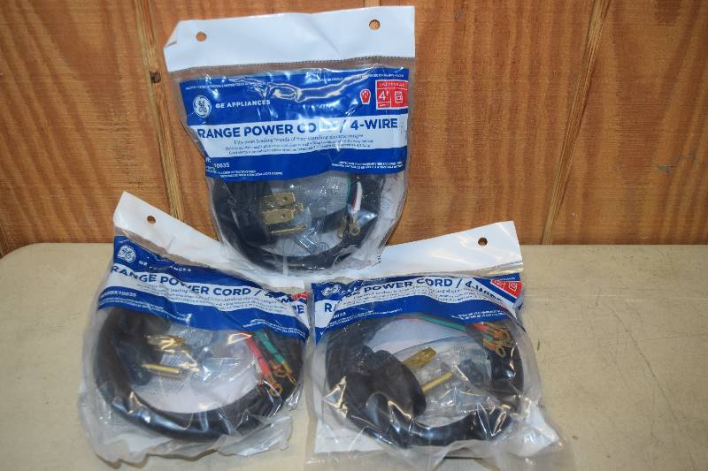 lot 384 image: 3 GE Range Power Cords