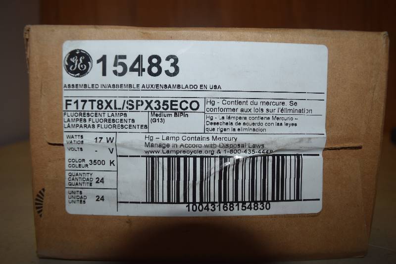 lot 464 image: 24 GE Fluorescent Bulbs