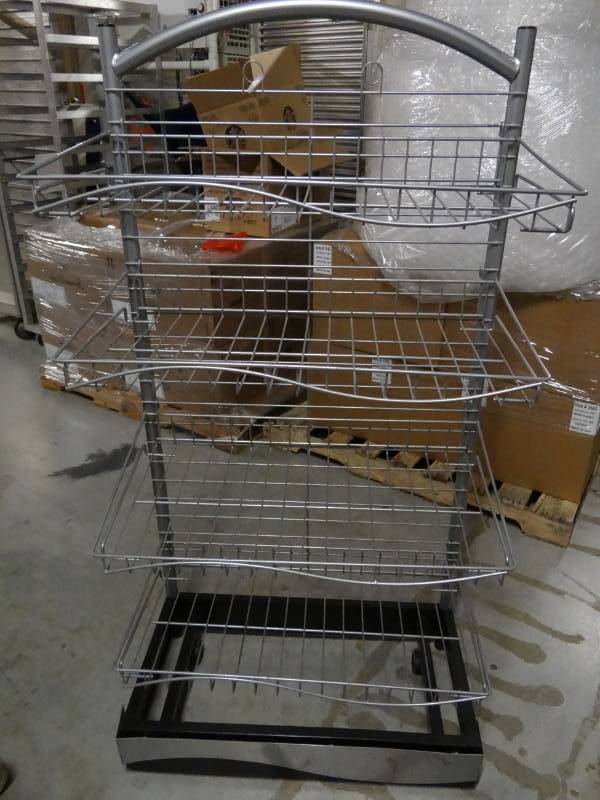 lot 9307 image: Metal Rolling Display Cart