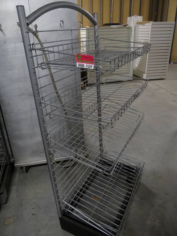 lot 9309 image: Metal Rolling Display Cart