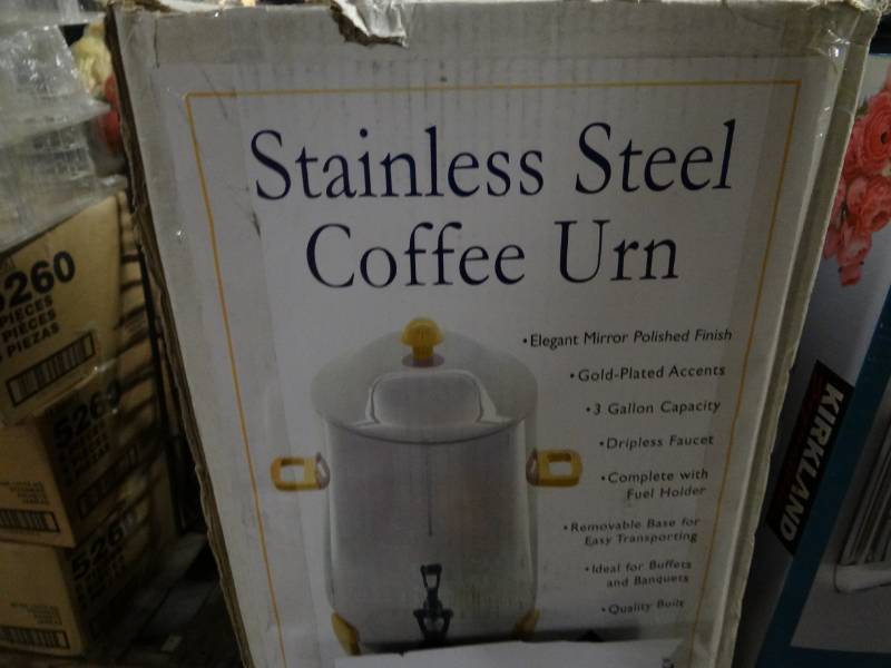 lot 9367 image: Stainless Steel Coffee Urn in Box