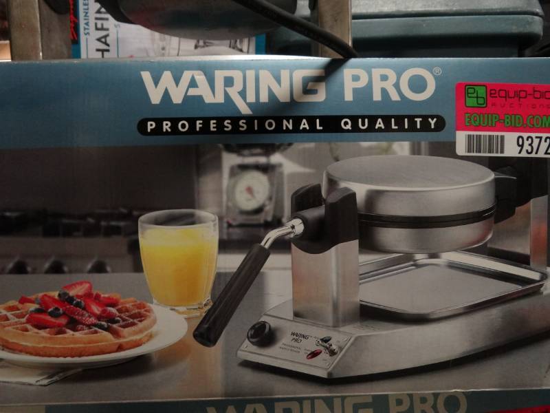 lot 9372 image: Waring Pro Waffle Maker in Box Model # WMK800 120V