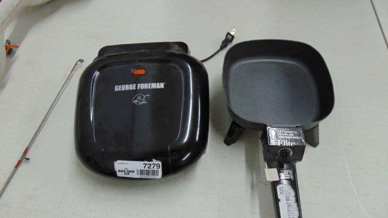 lot 7279 image: Gorge Foreman grill and electric skillet