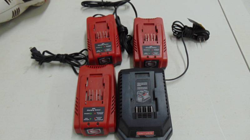 lot 7282 image: Craftsman battery chargers