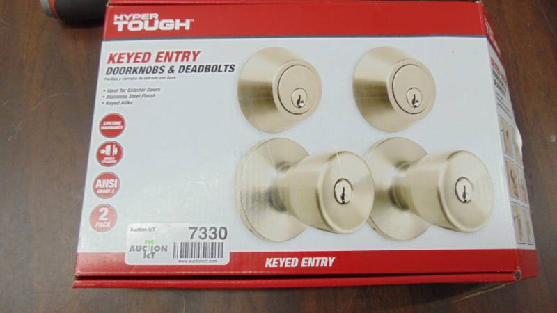 lot 7330 image: Hyper Tough Keyed Entry door lock system