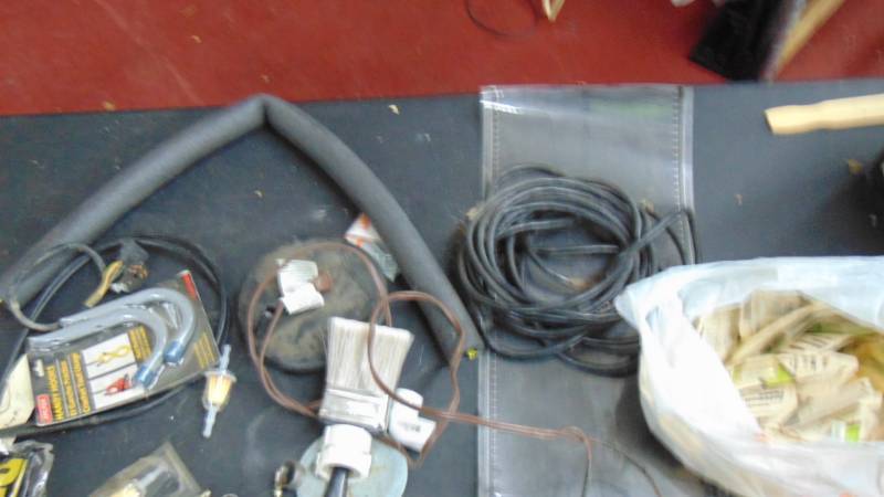 lot 7359 image: glass auto fuses - fuel filters - hose clamps - DeWalt