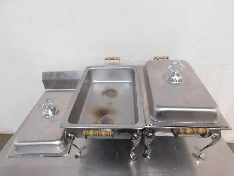 lot 2548 image: 2 Stainless Steel Chafers