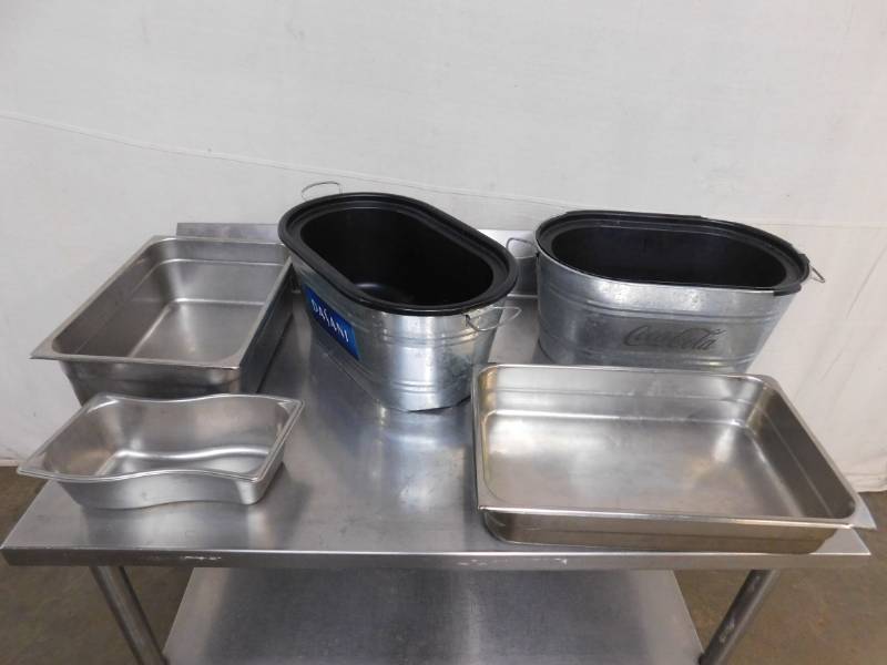 lot 2559 image: Coca-Cola Ice Bucket, Dasani Bucket, 1 Fullsize x 4 Inch Pan