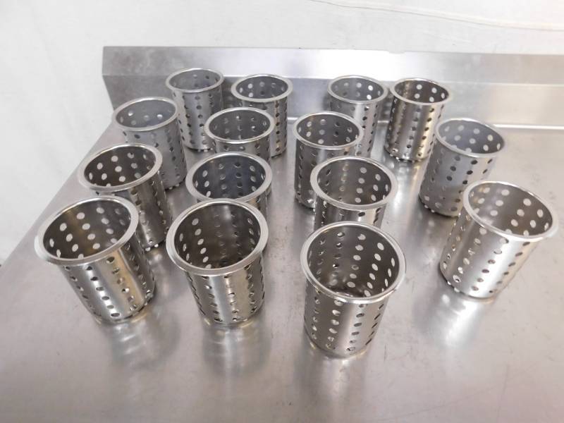 lot 2579 image: 15 Stainless Steel Flatware Caddies