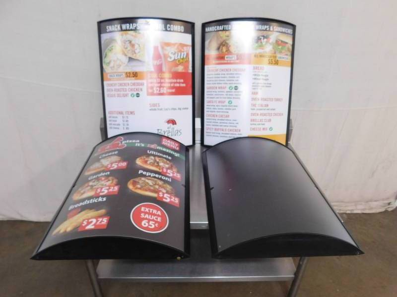 lot 2604 image: 4 Round Menu Signs