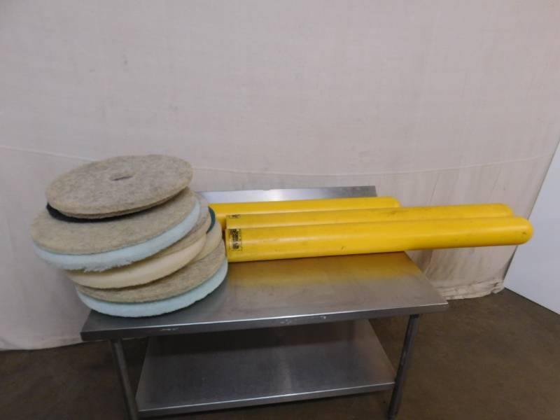 lot 2617 image: 3 Ideal Shield Pylon Protectors and Floor Sweeper Pads