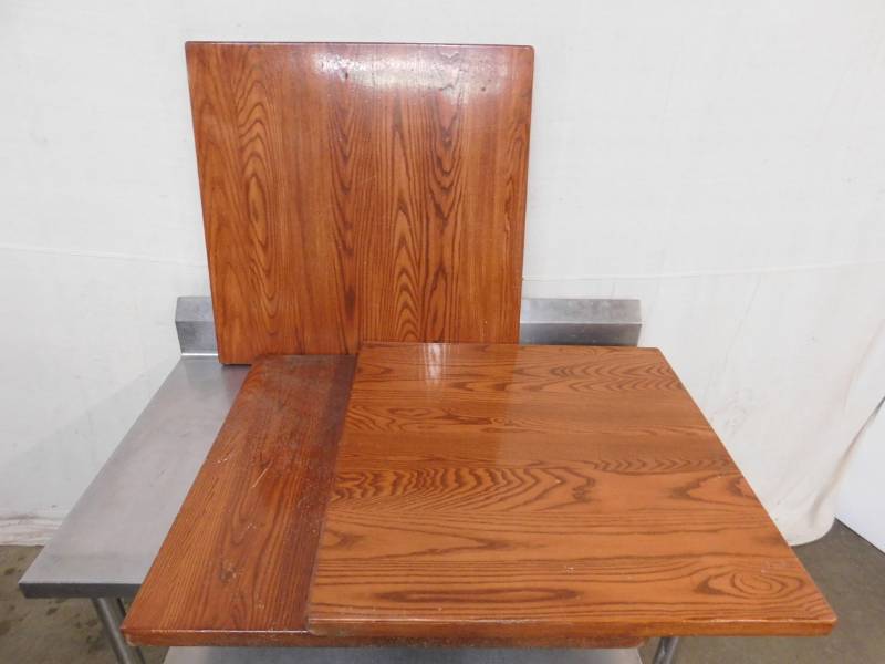 lot 33 image: 3 Wood Table Tops