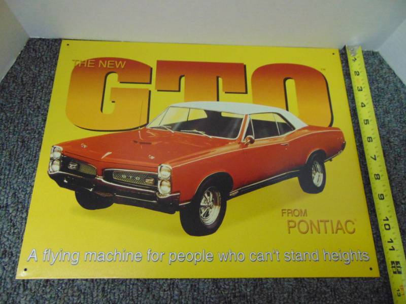 lot 3240 image: GTO Metal Sign - New