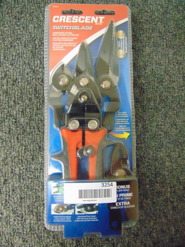 lot 3254 image: Crescent Brand Switchblade Tin snip set - New