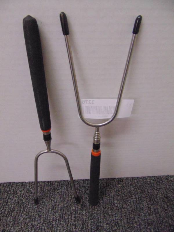 lot 3276 image: Set of 2 Telescopic Hotdog Sticks - New&nbsp We are getting close to camping season