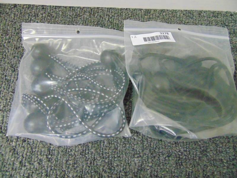 lot 3278 image: 6 &amp 9 Ball Bungee Cords - 10 each - New