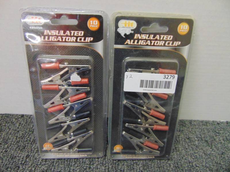 lot 3279 image: 10 pc. Alligator Clips x 2 - NIP