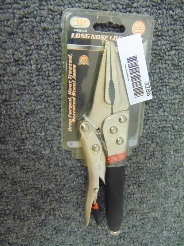 lot 3286 image: Long Nose Locking Pliers - NIP
