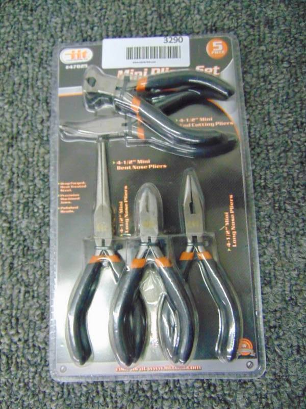 lot 3290 image: 5 piece mini pliers set - NIP