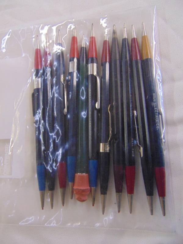 lot 3384 image: ASSORTED ADVERTISEMENT PENCILS - BLACKRED LEADS