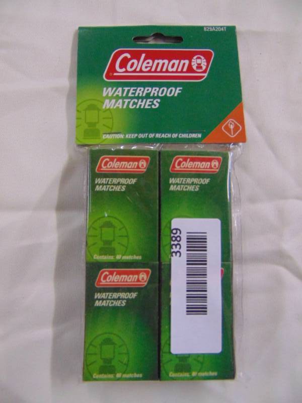 lot 3389 image: WATERPROOF MATCHES NIP