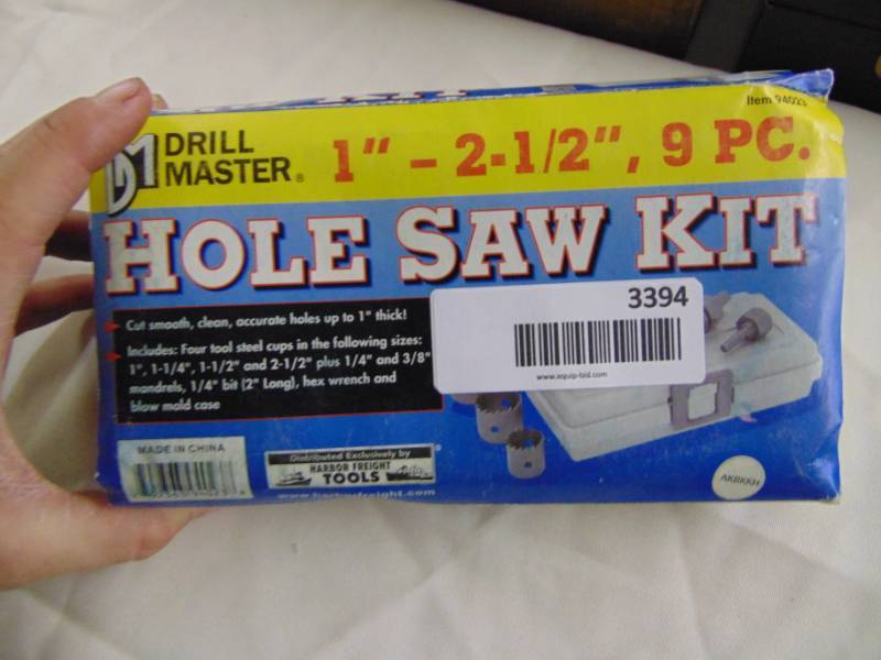 lot 3394 image: 9 PC HOLE SAW KIT -&nbsp NIB
