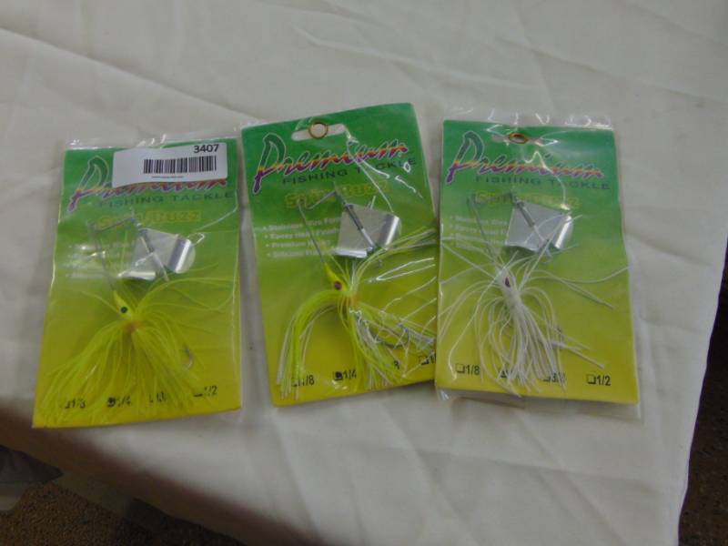lot 3407 image: 3 SPINNER BAITS NIP