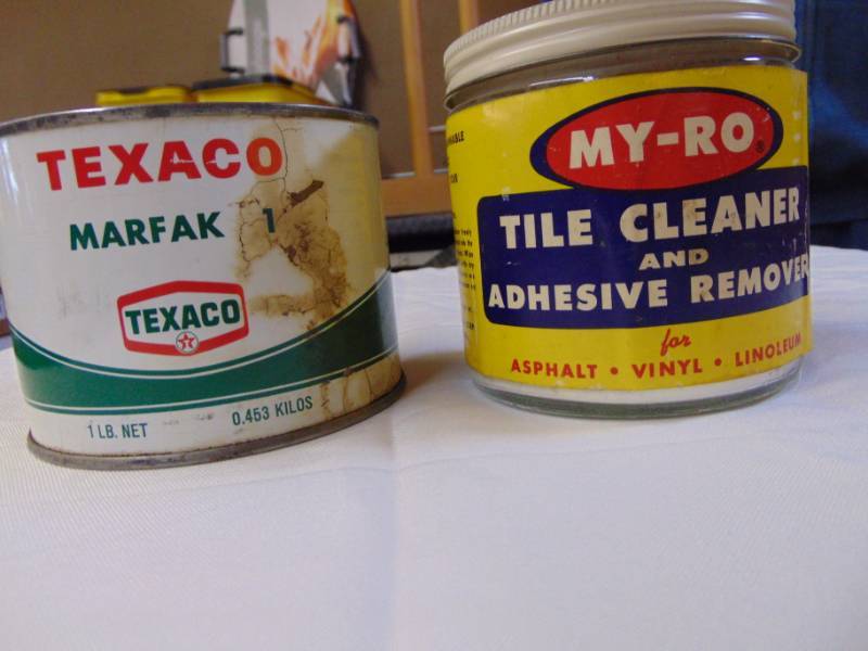 lot 3474 image: 2 ANTIQUE  TIN CANS - - MIRO TIRE CLEANER AND TEXACO