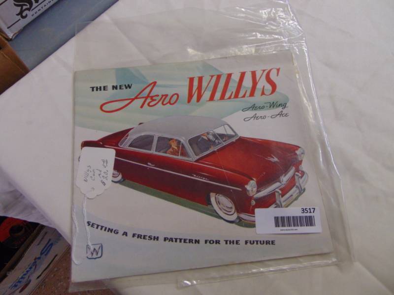 lot 3517 image: AERO WILLYS CAR ADVERTISEMENT