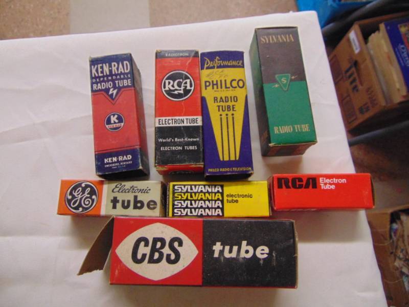 lot 3530 image: MISC SPARK PLUGS AND RADIO TUBES