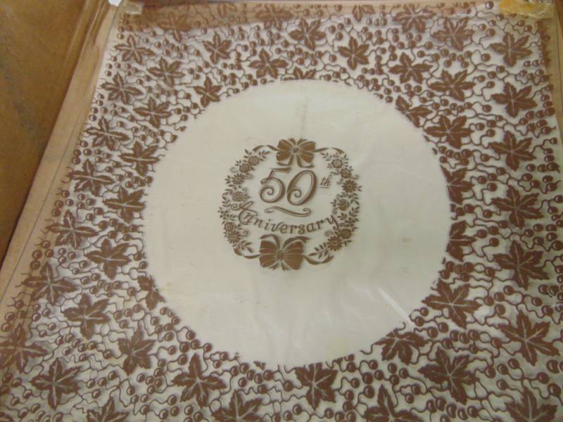 lot 3627 image: 50TH ANNIVERSARY GLASS