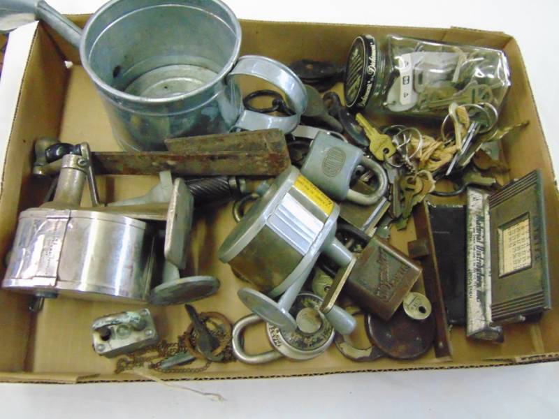 lot 3681 image: LOCKS KEYS AND PENCIL SHARPENERS