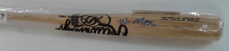 lot 1003 image: Signed Whit Merrifield Full Sized Baseball Bat with James Spence Authentication wBold Blue Ink Autograph