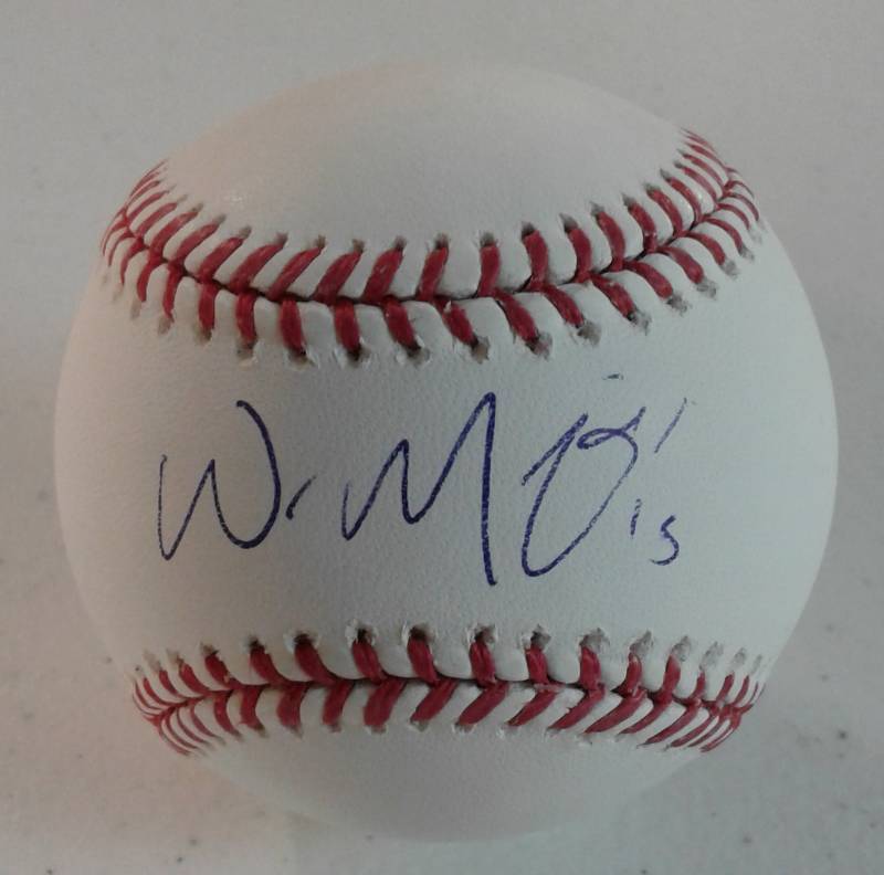 lot 1008 image: Signed Whit Merrifield Official Major League Baseball with James Spence (JSA) Authentication