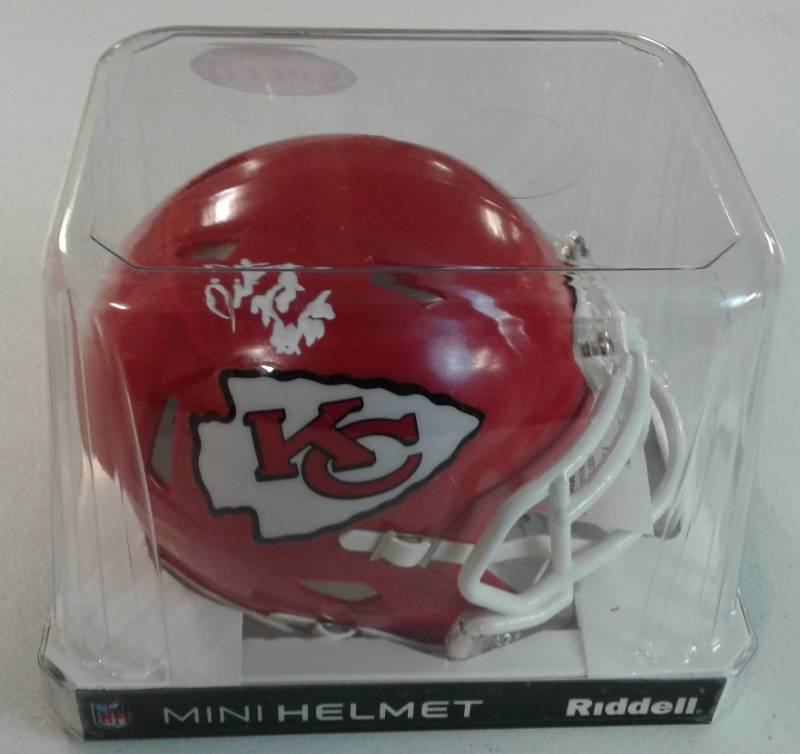 lot 1009 image: Signed Dee Ford Kansas City Chiefs #55 Mini Helmet With James Spence Authentication WITNESSED