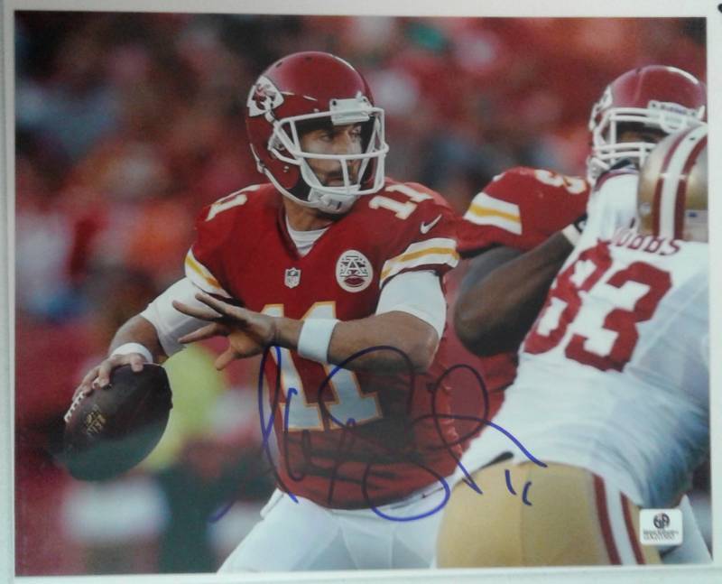 lot 1053 image: Signed Alex Smith #11 Kansas City Chiefs 8x10 Glossy Photograph with Global GAI Authentication