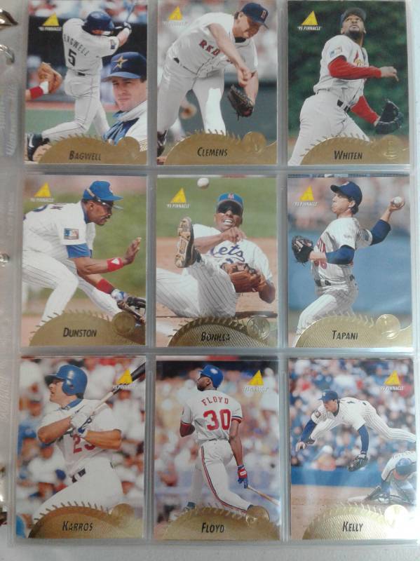 lot 1113 image: Complete 1995 Pinnacle Complete Baseball Card Set With Alex Rodriguez Prospect Rookie & Iconic Griffey & Frank Thomas Cards in Nice Binder