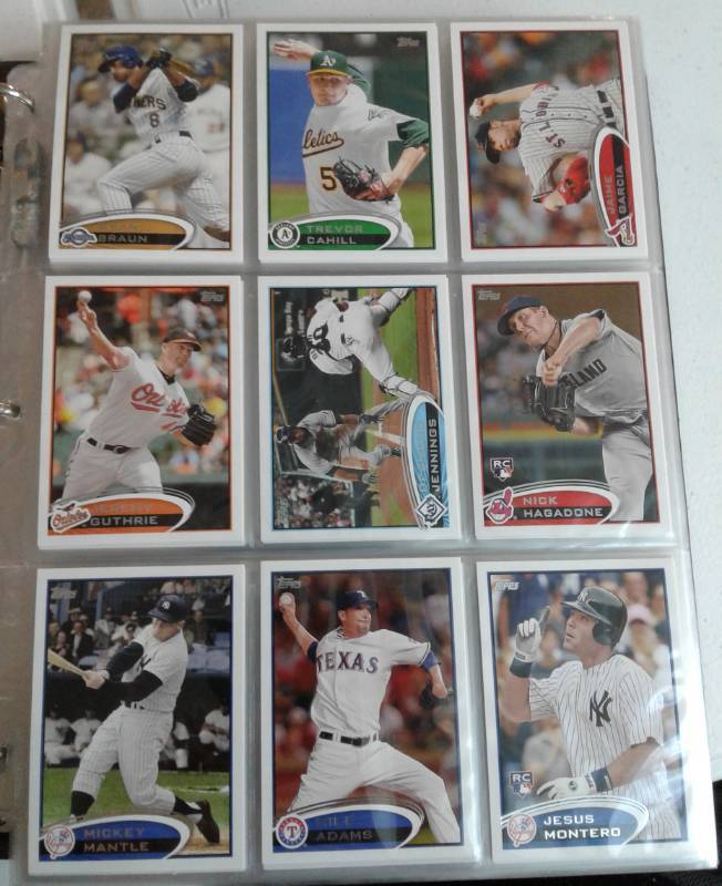 lot 1140 image: Complete 2012 Topps Baseball Card Set #1-660 In New in Binder -  660 Cards