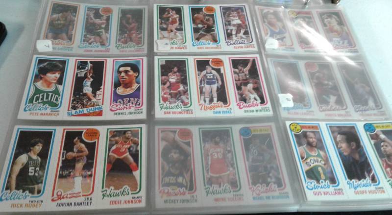 lot 1142 image: Partial 1980-81 Topps Basketball Trading Card Set in Great Condition - Stars Included, but No BirdMagic Rookie