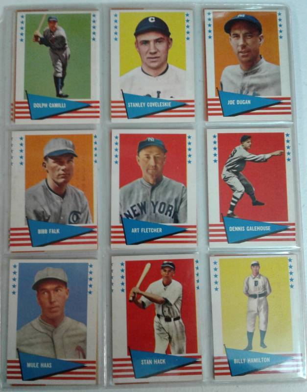 lot 1042 image: Lot of 24 1961 Fleer All-Time Greats in Near Mint to Mint Condition with Hall of Famers